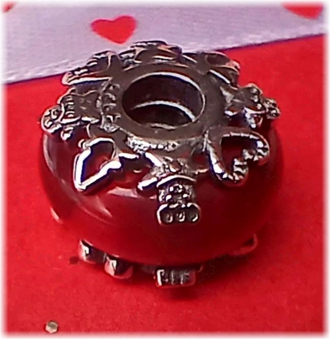 Murano Edition Glas Charm 925er Sterling Silber zauberhaft in Rot 