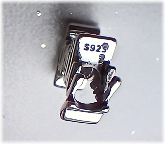 Charm 925er Sterling Silber Stecker Schriftzug Family mit Zirkonia 