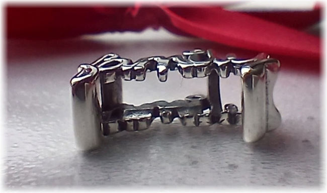 Charm 925er Sterling Silber Stecker Schriftzug Family mit Zirkonia 