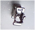 Charm 925er Sterling Silber Stecker Schriftzug Family mit Zirkonia 