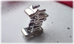 Charm 925er Sterling Silber Stecker Schriftzug Family mit Zirkonia 